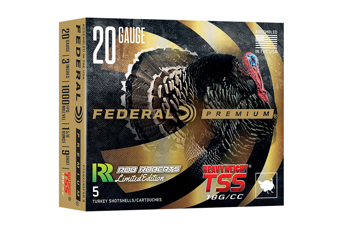 FEDERAL AMMUNITION 20-Gauge 3 Inch 1 5/8oz 9 Shot Rob Roberts Heavyweight 5/Box